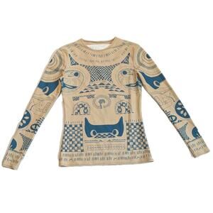 Maison Martin Margiela x H&M Tattoo Print Longsleeve Top Size 6